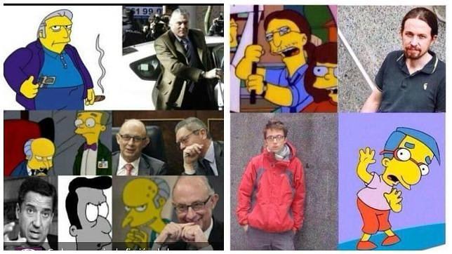 Pelea entre Podemos y el PP por el parecido de los personajes de los Simpsons