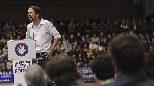 Pablo Iglesias, en Barcelona: «No quiero que Cataluña se vaya»