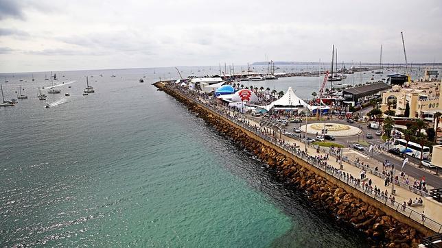 Imagen de la salida de la Volvo Ocean Race desde Alicante