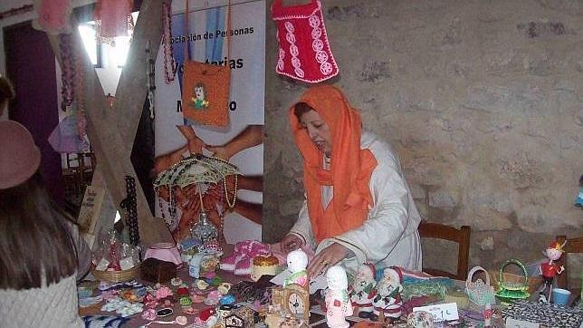 Uno de los puestos del mercadillo tradicional de Navidad en Montefrío