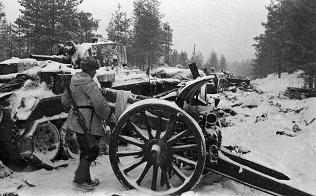 En su avance las fuerzas finlandesas capturaron numeroso material enemigo