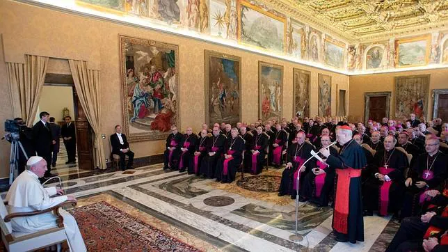Encuentro con el Papa Francisco durante la visitia ad límina de los obispos españoles en marzo de este año