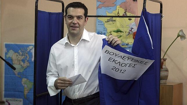 Tsipras, en las elecciones de junio de 2012