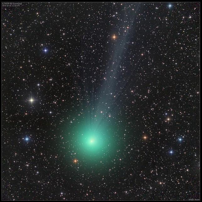 El impresionante cometa Lovejoy, fotografiado el 25 de diciembre