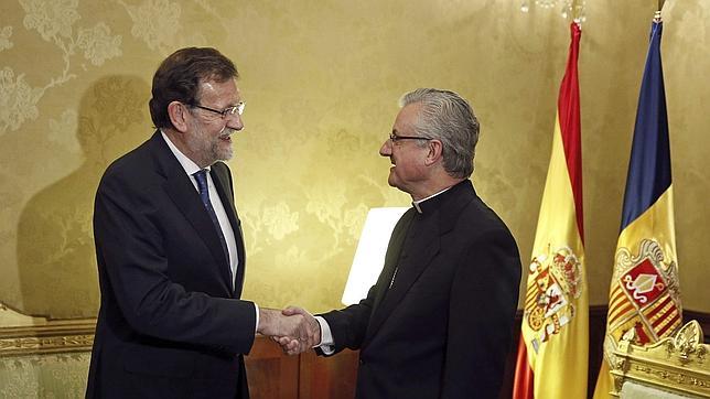 Mariano Rajoy y monseñor Joan Enric Vives, copríncipe de Andorra y obispo de Urgell