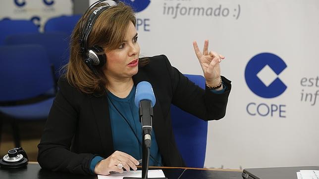 Soraya Sáenz de Santamaría, vicepresidenta del Gobierno, en Cope