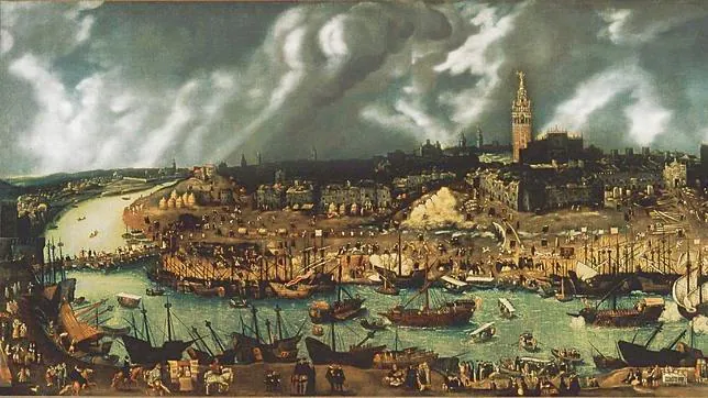 Imagen de la Sevilla del siglo XVI, desde donde se controlaba el monopolio comercial de América