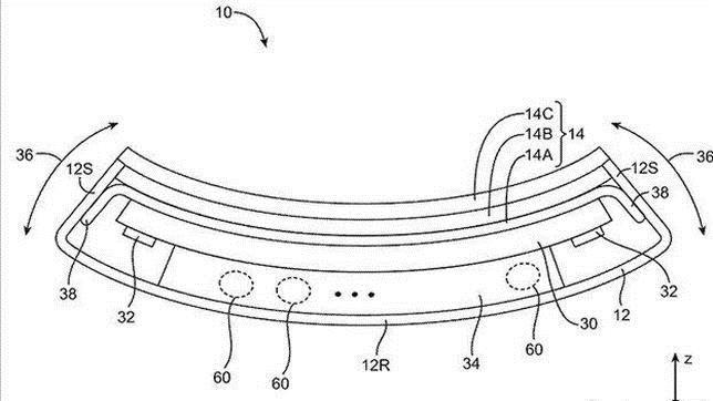 Detalle de uno de los dibujos de patente registrada por Apple
