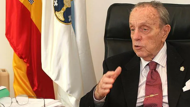 El expresidente de la Xunta, Manuel Fraga Iribarne, durante una entrevista a ABC