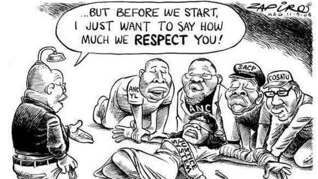 Viñeta de Jonathan Shapiro «Zapiro» por la que Zuma le demandó en 2008