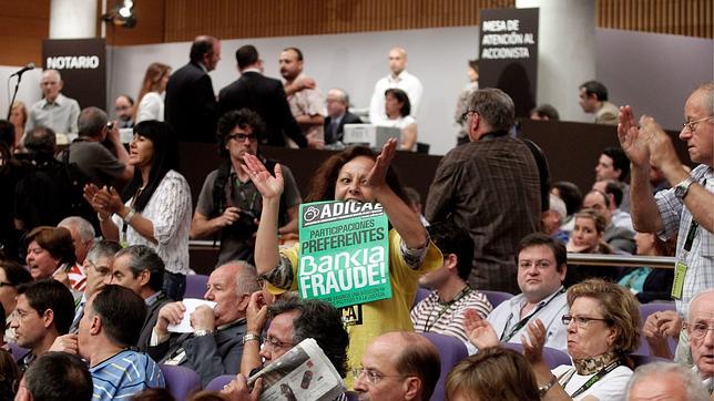 Imagen de archivo de una junta de accionistas de Bankia celebrada en Valencia