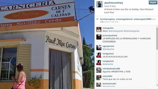 «Paul Mc Carne», la carnicería que dispara sus ventas tras una foto del exBeatle en Instagram