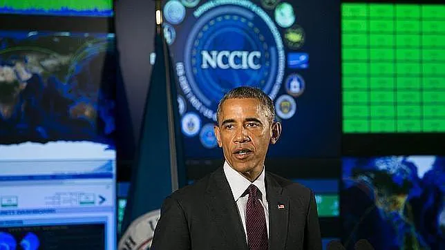 Obama, durante un discurso en el Centro Nacional de Integración de Ciberseguridad y Comunicaciones