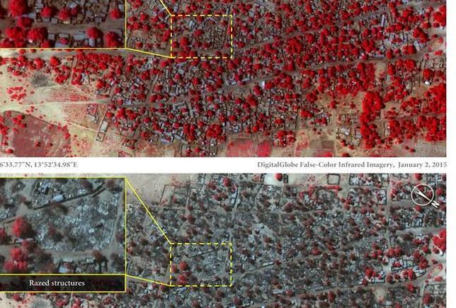 Imágenes por satélite demuestran la destrucción ocasionada por Boko Haram en sus últimos ataques