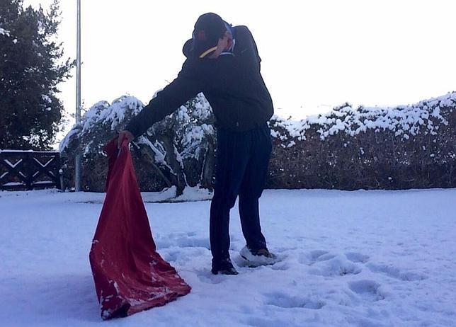 Así se entrena un torero en medio de la nieve