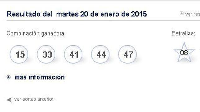 Un acertante de 'Euromillones' de Jerez de la Frontera, premiado con 16 millones de euros