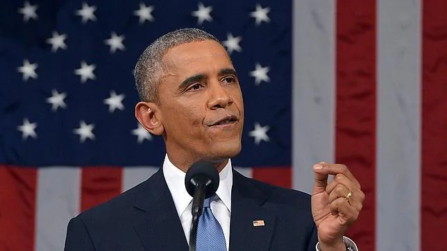 El presidente de Estados Unidos, Barack Obama, durante el discurso sobre el Estado de la Unión