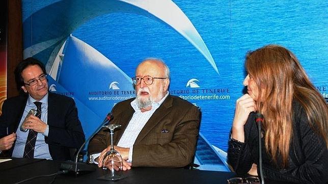 Krzyztof Penderecki, este miércoles durante la rueda de prensa de presentación de los conciertos