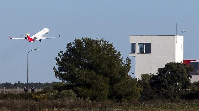 Imagen del vuelo de Air Nostrum que estrenó el aeropuerto de Castellón el pasado 14 de enero