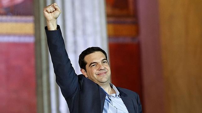 El candidato de Syriza tras votar hoy en Atenas