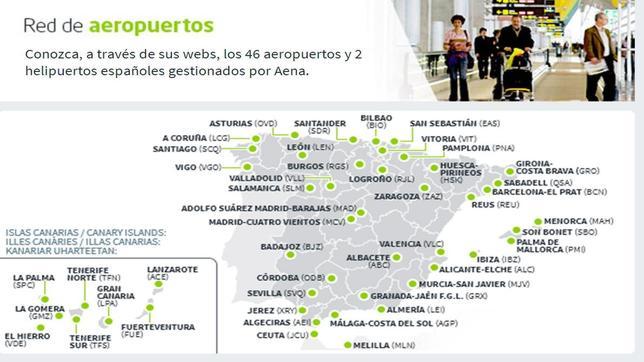 El aeropuerto de Castellón no «existe» para la página web de Aena