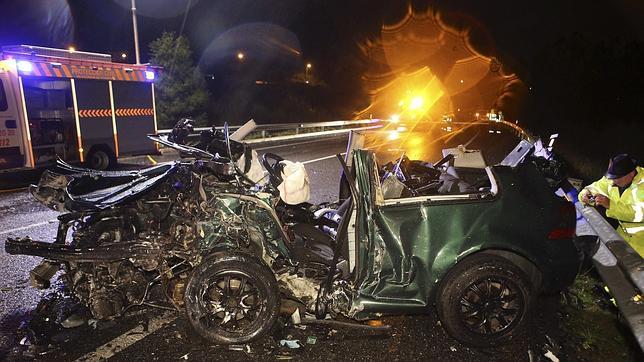 Un aparatoso accidente en Vilagarcía deja un fallecido y tres heridos