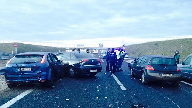 Espectacular accidente en la A-42