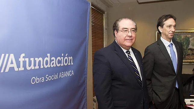 Miguel Ángel Escotet, presidente de Afundación, junto a Pedro Otero, gerente