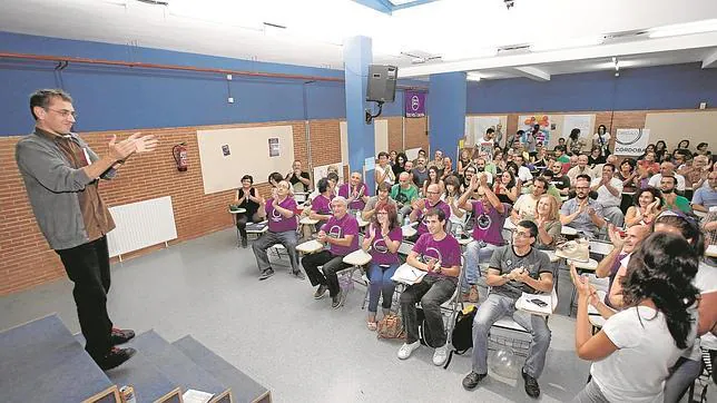 El dirigente de Podemos Juan Carlos Monedero, durante una charla en Córdoba