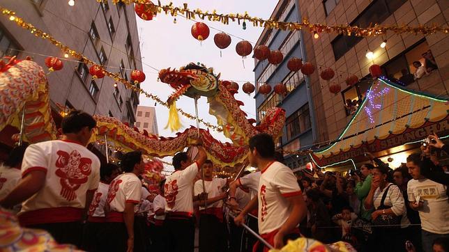 La celebración del año nuevo chino, en 2012, en México DF