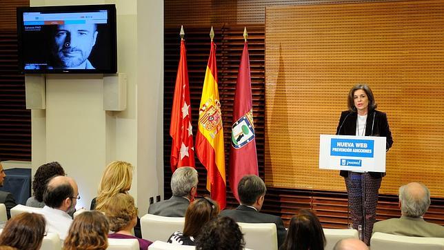 Ana Botella, alcaldesa de Madrid, durante el acto de presentación.
