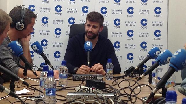 Gerard Piqué, en los estudios de la Cadena Cope