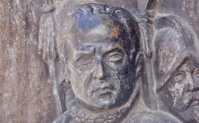 Lope de Figueroa según el escultor Juan Figueras y Vila en el monumento a Calderón en Madrid