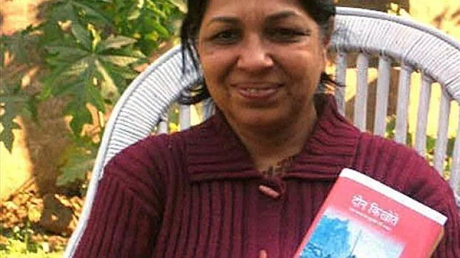 La académica india Vibha Maurya, en la presentación de la traducción al hindi de «El Quijote»