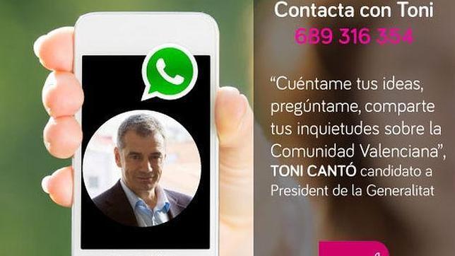 El móvil de Toni Cantó se colapsa con 21.000 WhatsApp en veinte horas