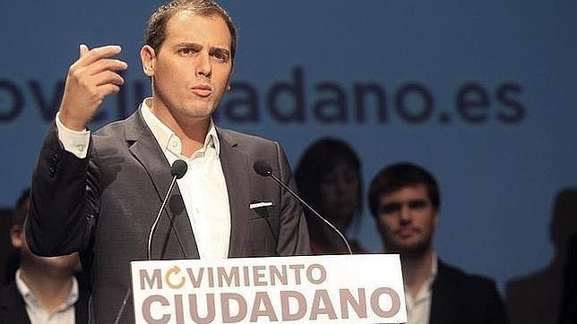 El presidente de C'S, Albert Rivera, durante la presentación de Movimiento Ciudadano en Madrid