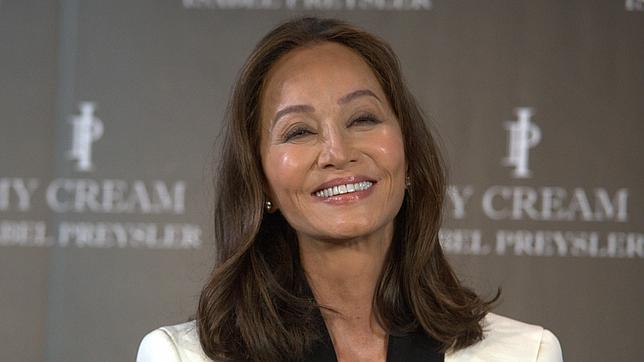 Isabel Preysler durante la presentación de «My Cream»