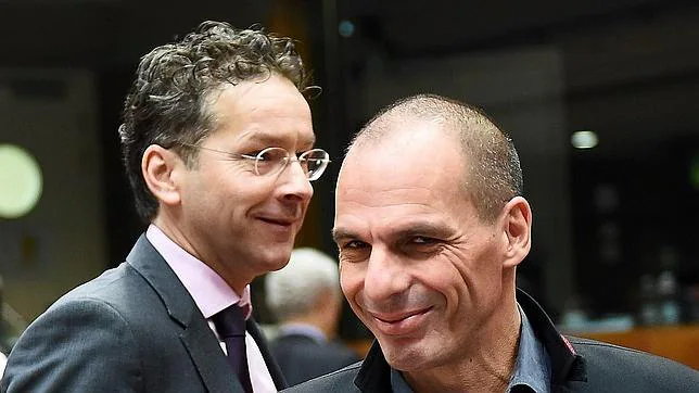 El presidente del Eurogrupo y el ministro heleno de Finanzas