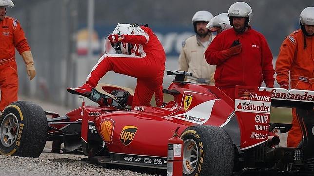 El primer error de Vettel en Ferrari