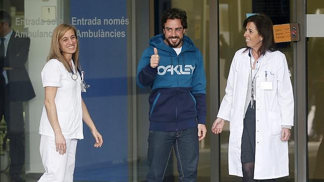 Fernando Alonso abandona el hospital por su propio pie