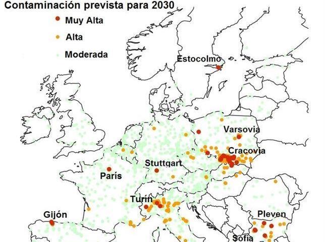 Gijón será una las ciudades más contaminadas de Europa en 2030