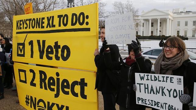 Obama veta la construcción del oleoducto Keystone, aprobada por el Congreso