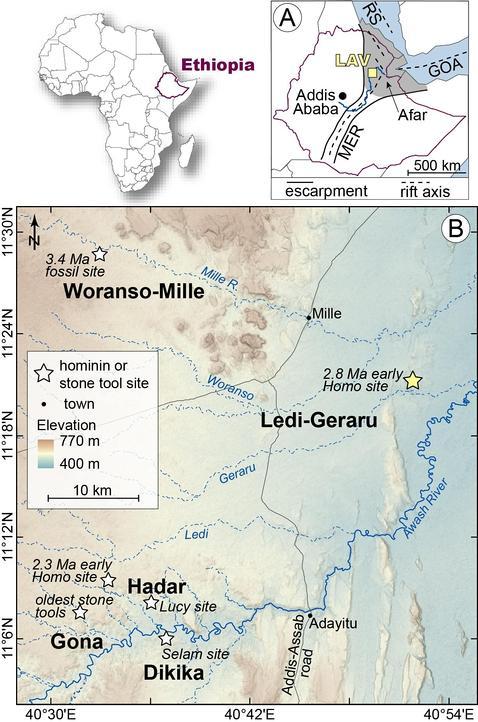 Ubicación del yacimiento Ledi-Geraru, en Etiopía