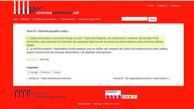 La «Constitución» catalana incluye los «vínculos» con la Comunidad Valenciana