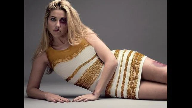 Usan el famoso vestido en una impactante campaña contra el maltrato a la mujer