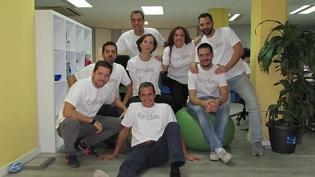 El equipo de Fundera, con Diego Soro en la parte baja de la imagen