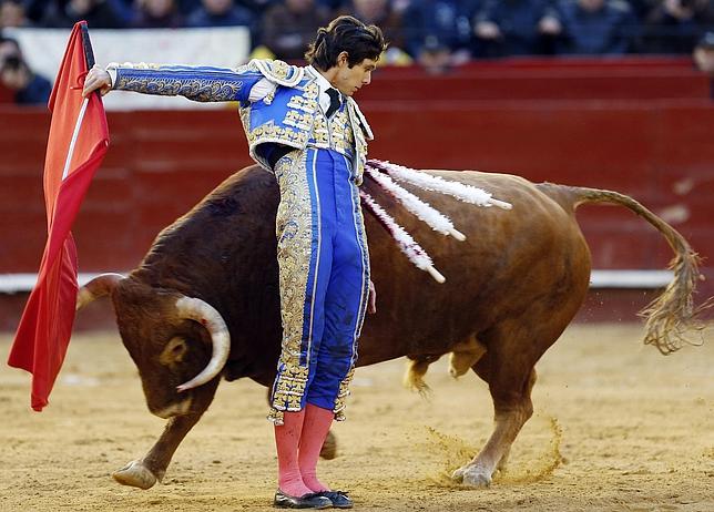 Sebastián Castella disfruta con un gran cuvillo en la Feria de Fallas