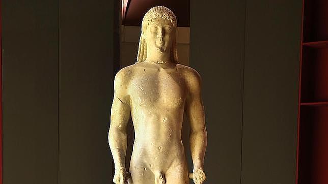 Imagen del Kouros, expuesto en Alcalá de Henares
