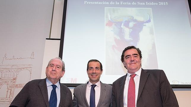 Carlos Abella, Salvador Victoria y Manuel Martínez Erice, en la presentación de los carteles