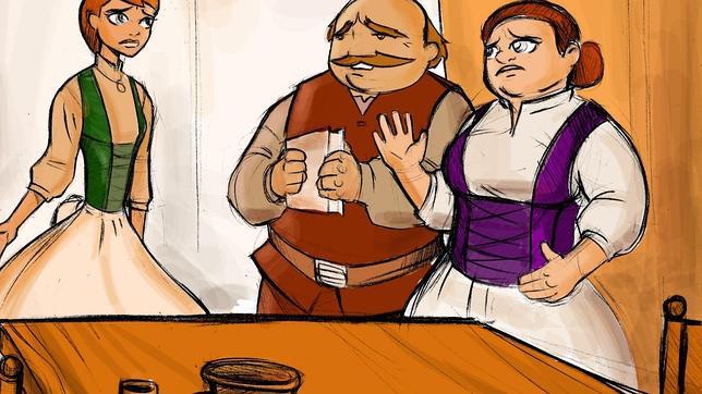 Dibujo basado en «La ilustre fregona»